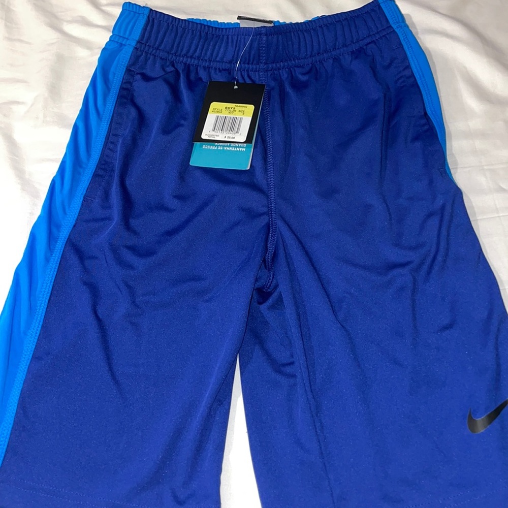 Nike dry fit boys jersey shorts. Navy and turquoise blue. NWTπβ€οΈ - Picture 1 of 5